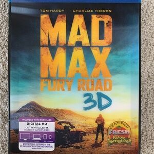 Blue and Orange Mad Max Fury Road 3D Blu-ray Disc